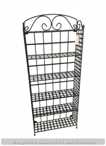 Wrought-Iron-Bakers-Rack-with-Scrollwork