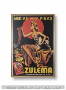 Zulema-Medias-Muy-Finas-Vintage-Poster