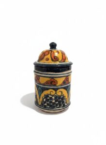 Amora-Hecho-en-Mexico-Talavera-Style-Lidded-Jar