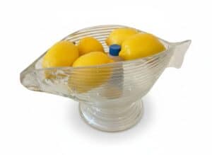 Anchor-Hocking-Manhattan-Clear-Glass-Pedestal-Fruit-Bowl