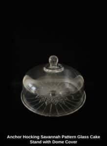 Anchor-Hocking-Savannah-Pattern-Glass-Cake-Stand-with-Dome-Cover