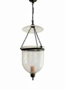 Antique-Bell-Jar-Lantern-with-Candle-Holder
