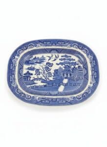 Antique-Blue-Willow-Pattern-Oval-Platter-Staffordshire