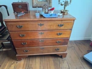 Antique-Cherry-Wood-Chippendale-Chest-of-Drawers
