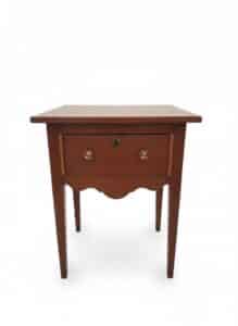 Antique-Cherry-Wood-Side-Table-with-Drawer-and-Keyhole