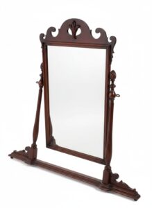 Antique-Chippendale-Style-Mahogany-Cheval-Mirror