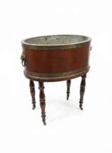 Antique-George-III-Brass-Bound-Mahogany-Wine-Cooler
