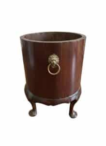 Antique-Mahogany-Wine-Cooler-with-Lion-Ring-Pull