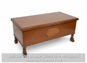 Antique-Oak-Blanket-Chest-with-Hexagonal-Inset-and-Carved-Feet