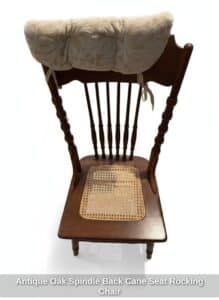 Antique-Oak-Spindle-Back-Cane-Seat-Rocking-Chair