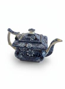 Antique-Staffordshire-Blue-Transferware-Teapot