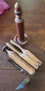 Antique-Wooden-Butter-Churn-and-Kitchen-Tools