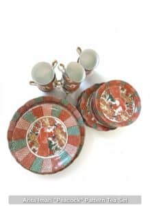 Arita-Imari-Peacock-Pattern-Tea-Set