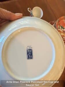 Arita-Imari-Peacock-Porcelain-Tea-Cup-and-Saucer-Set