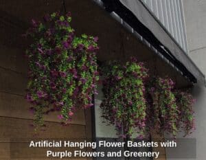 Artificial-Hanging-Flower-Baskets-with-Purple-Flowers-and-Greenery