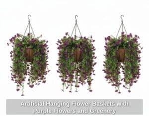 Artificial-Hanging-Flower-Baskets-with-Purple-Flowers-and-Greenery-second-image