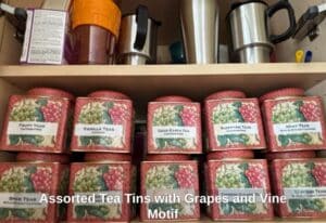 Assorted-Tea-Tins-with-Grapes-and-Vine-Motif