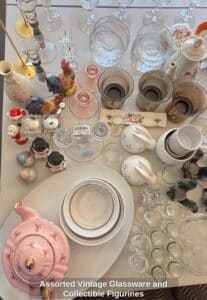 Assorted-Vintage-Glassware-and-Collectible-Figurines