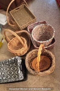 Assorted-Wicker-and-Woven-Baskets