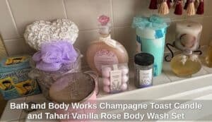 Bath-and-Body-Works-Champagne-Toast-Candle-and-Tahari-Vanilla-Rose-Body-Wash-Set