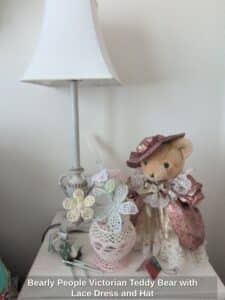 Bearly-People-Victorian-Teddy-Bear-with-Lace-Dress-and-Hat