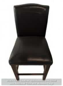 Black-Faux-Leather-Upholstered-Bar-Stool-with-Nailhead-Trim-and-Wooden-Legs