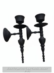 Black-Forged-Iron-Taper-Candle-Holders-Pair