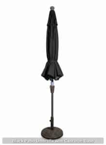 Black-Patio-Umbrella-with-Cast-Iron-Base