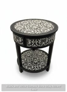 Black-and-White-Damask-Bone-Inlay-Accent-Table
