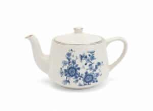 Blue-Floral-Pattern-Ceramic-Teapot