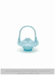 Blue-Opalescent-Hobnail-Glass-Basket-with-Clear-Pedestal-Stand