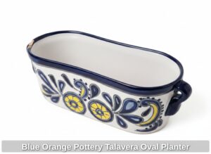 Blue-Orange-Pottery-Talavera-Oval-Planter