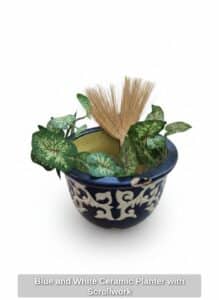 Blue-and-White-Ceramic-Planter-with-Scrollwork