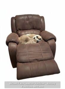 Brown-Faux-Leather-Recliner-Ashley-Furniture-McGann