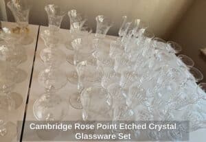Cambridge-Rose-Point-Etched-Crystal-Glassware-Set