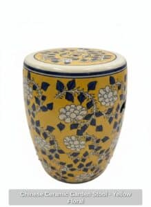 Chinese-Ceramic-Garden-Stool-Yellow-Floral-second-image