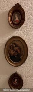 Collection-of-Three-Oval-Framed-Miniature-Portraits-Noblewomen-and-Madonna-and-Child