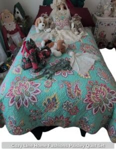 Cozy-Line-Home-Fashions-Paisley-Quilt-Set