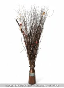 Decorative-Curly-Willow-Branches-with-Vase
