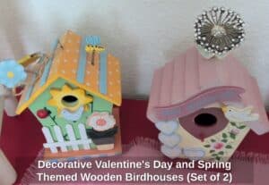 Decorative-Valentines-Day-and-Spring-Themed-Wooden-Birdhouses-Set-of-