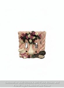 Decorative-Wall-Sconce-with-Faux-Roses-and-Floral-Light-Switch-Plate-Cover-second-image