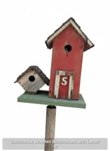 Decorative-Wooden-Birdhouses-with-Letter-S