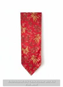 Embroidered-Silk-Table-Runner-with-Koi-Fish-Motif