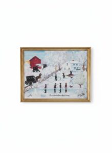 Emma-Schrock-Grandmas-Grandchildren-Winter-Scene-Painting
