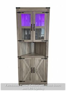 Farmhouse-Corner-Cabinet-with-Glass-Doors-and-LED-Lighting