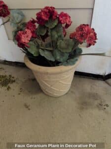 Faux-Geranium-Plant-in-Decorative-Pot