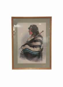 Framed-Print-of-Kiasax-Piegan-Blackfeet-Man-by-Karl-Bodmer