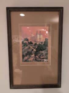Framed-Print-of-a-European-Church-by-Gustave-Baumann