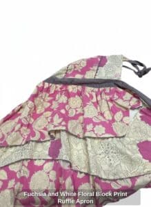 Fuchsia-and-White-Floral-Block-Print-Ruffle-Apron