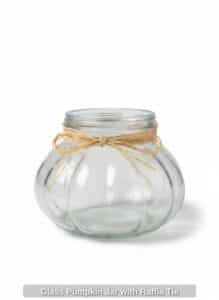 Glass-Pumpkin-Jar-with-Raffia-Tie
